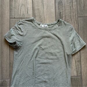 Poof! Light Green Stripe T-shirt Dress